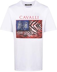 Roberto Cavalli - Camiseta con logo estampado - Lyst