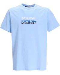 Karl Lagerfeld - Logo-print Stretch-cotton T-shirt - Lyst