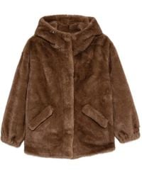 Lou Andrea - Hooded Faux-Fur Coat - Lyst