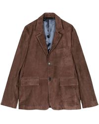 Paul Smith - Single-breasted Leather Blazer - Lyst