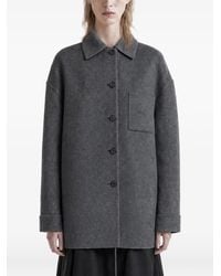 Prada - Button-Up Patch-Pocket Jacket - Lyst