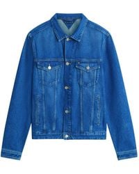 Tommy Hilfiger - Faded-Wash Denim Jacket - Lyst