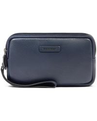 Piquadro - Grained Leather Clutch Bag - Lyst