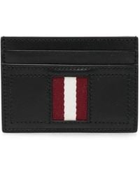 Bally - Stripe Leather Cardholder - Lyst