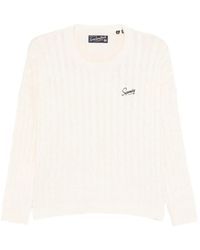Superdry - Cable-Knit Cotton Sweater - Lyst
