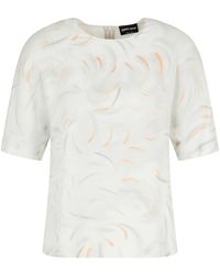 Giorgio Armani - Mulberry-Silk T-Shirt - Lyst