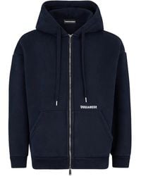 DSquared² - Logo Zipped Hooded Jacket - Lyst