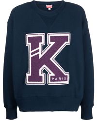 KENZO - Sweatshirt mit Logo-Applikation - Lyst