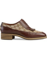 Gucci GG Brogue Shoes - Brown