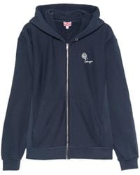 KENZO - Sudadera Con Capucha Y Bordado Floral - Lyst