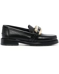 Moschino - Loafer Mit Logo-Schild - Lyst