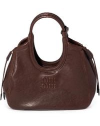 Miu Miu - Ivy Nappa Leather Tote Bag - Lyst