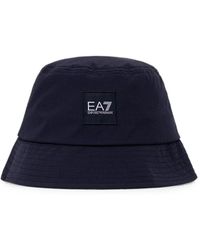EA7 - Logo-Patch Bucket Hat - Lyst
