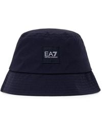 EA7 - Logo-Patch Bucket Hat - Lyst