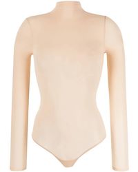 Wolford - Stretch Semi-Sheer Bodysuit - Lyst