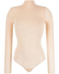 Wolford - Stretch Semi-Sheer Bodysuit - Lyst