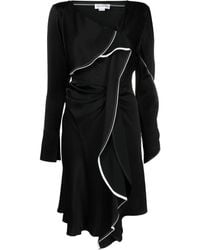 Victoria Beckham - Robe mi-longue drapée à design asymétrique - Lyst