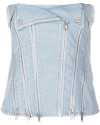 Dion Lee - Strapless Denim Top - Lyst