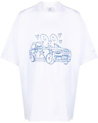 Vetements - Illustration-print Cotton T-shirt - Lyst