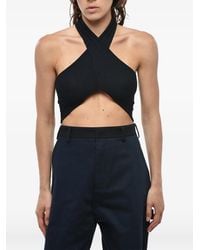 Stella McCartney - Ribbed-Knit Wrap-Design Top - Lyst