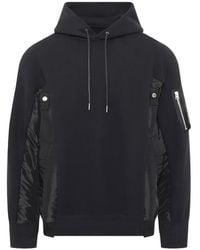 Sacai - Sponge Sweat Twill Hoodie - Lyst