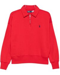 Polo Ralph Lauren - Quarter-Zip Logo-Embroidered Polo Sweater - Lyst