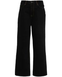 Wardrobe NYC - Katoenen Jeans Met Wijde Pijpen En Logopatch - Lyst