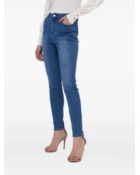 Morgan - Skinny Jeans Met Logopatch - Lyst