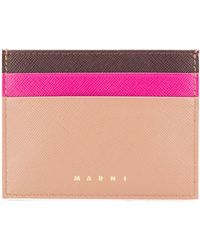 Marni Portacarte con design color block - Rosa