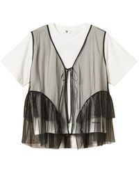Twinset - T-Shirt Et Veston En Tulle - Lyst