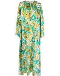 Dolce & Gabbana - Vestido largo con estampado floral - Lyst