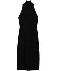 Twinset - Halterneck Rib-Knit Midi Dress - Lyst