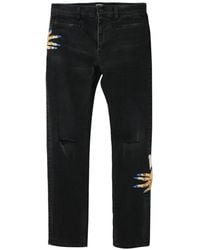 Undercover - Motif-embroidered Straight-leg Jeans - Lyst