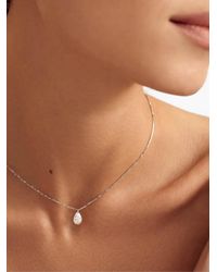 SOLO for Diamonds - Pear-Cut Diamond Necklace - Lyst