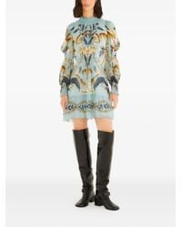 FARM Rio - Ruffled Long-Sleeve Mini Dress - Lyst
