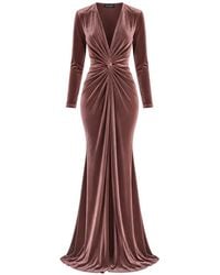 ROSERRY - Twist-Detail V-Neck Maxi Dress - Lyst