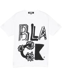COMME DES GARÇON BLACK - Graphic Print Round-Neck T-Shirt - Lyst