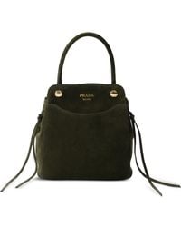 Prada - Sac À Main Carry Mini En Daim - Lyst