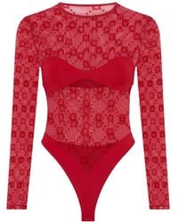 Marine Serre - Logo-Pattern Body - Lyst