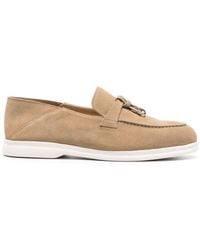 Doucal's - Knot-detail Suede Loafers - Lyst