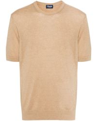 Drumohr - Cotton-linen Knit T-shirt - Lyst