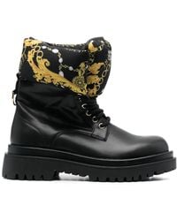 Versace Jeans Couture - Bottines À Logo Imprimé - Lyst