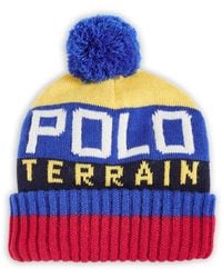 Polo Ralph Lauren - Terrain Striped Pom-Pom Beanie Hat - Lyst