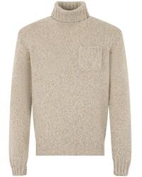 Fedeli - Pull À Col Roulé Et Poche Poitrine - Lyst