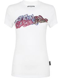 Philipp Plein - T-Shirt mit Kristallen - Lyst