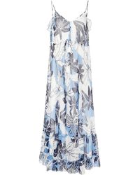Twinset - Maxikleid Mit Blumen-Print - Lyst