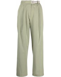 Palm Angels - Belted Wide-leg High-waisted Trousers - Lyst