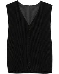 Homme Plissé Issey Miyake - Pleated Buttoned Vest - Lyst