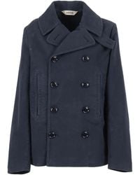 Aspesi - Double-Breasted Jacket With Wide Lapel - Lyst