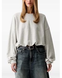 Gestuz - Logo-Embroidered Dropped-Shoulder Sweatshirt - Lyst